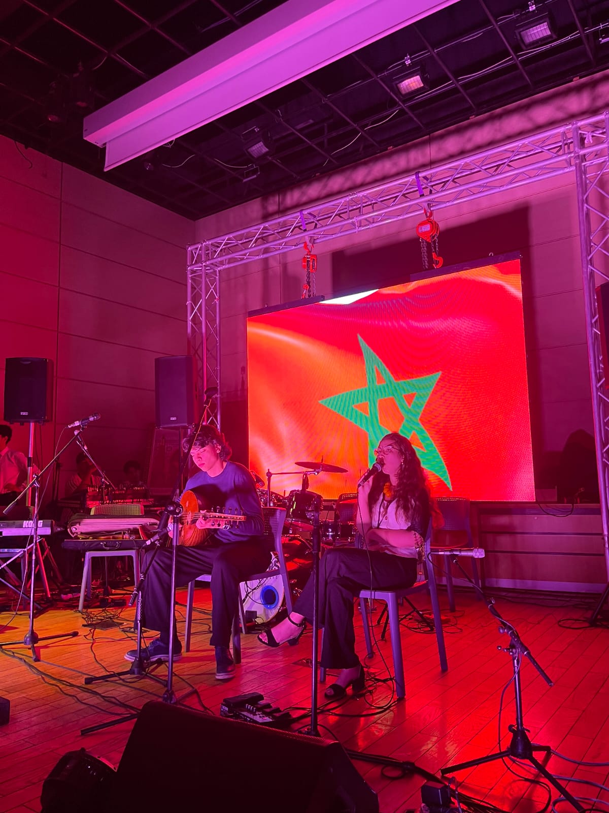Musicians playing together