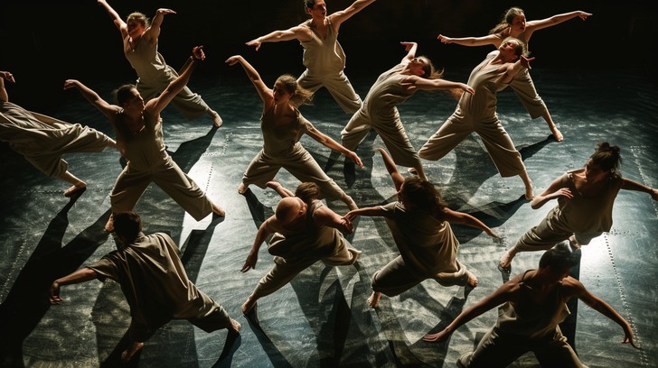 Danseurs en pleine répétition